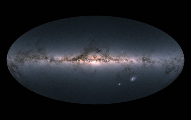 Bima Sakti yang dipetakan satelit GAIA. Kredit: Gaia Copyright: ESA/Gaia/DPAC